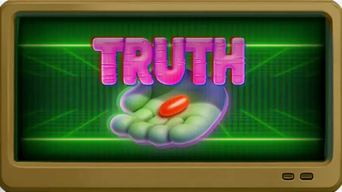 Tampilan layar permainan slot bertema konspirasi Truth