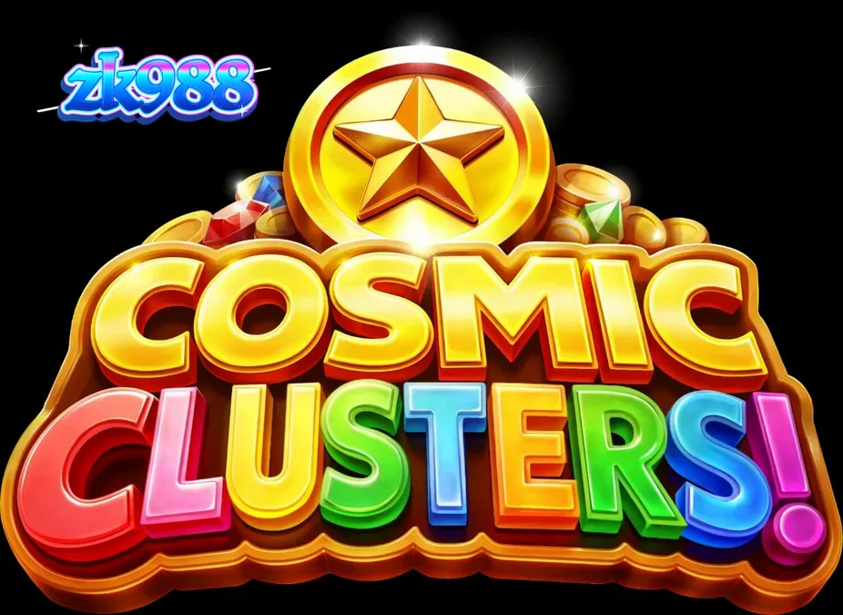 Tampilan antarmuka game slot Cosmic Clusters pada layar ponsel pintar